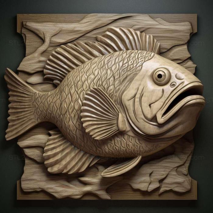 Nature and animals (Kallicht fish 4, NATURE_3188) 3D models for cnc